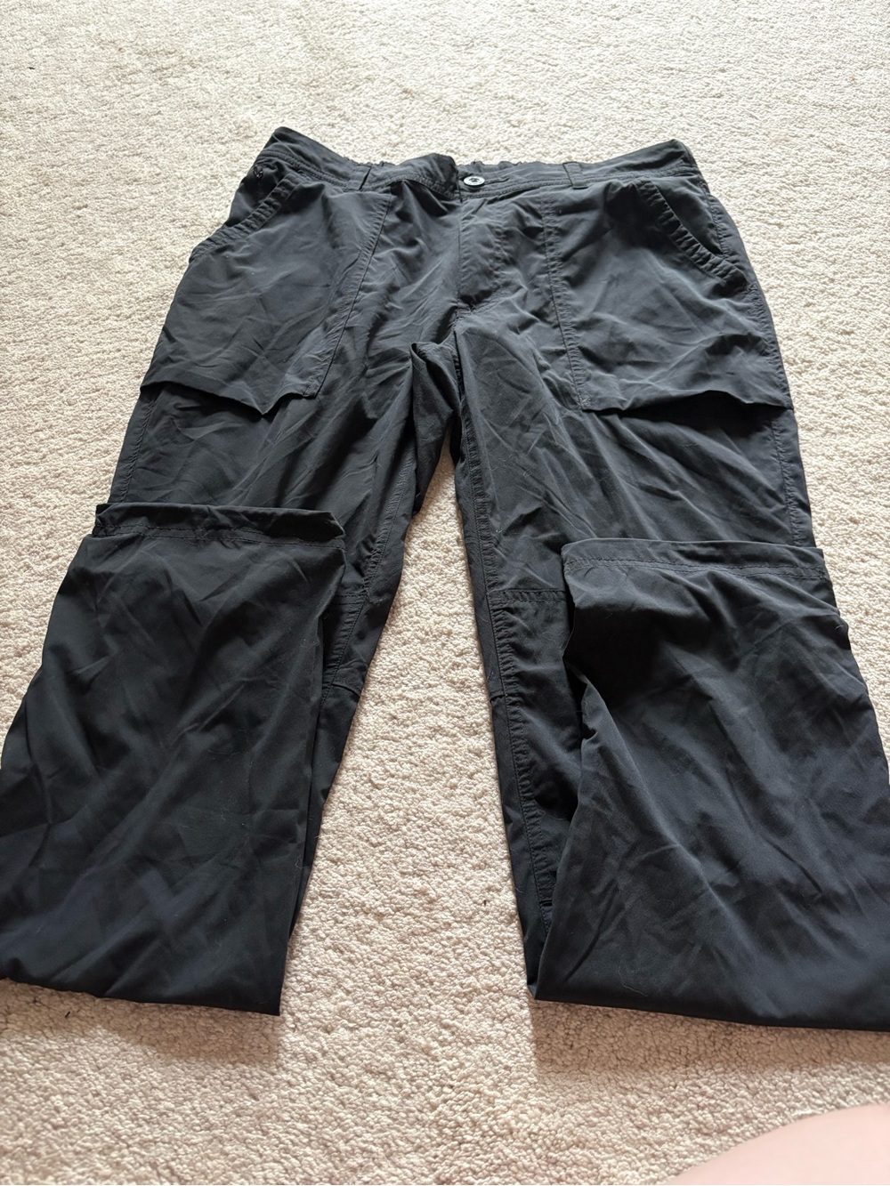 REI Women's Black Cargo Zip-Off Outdoor Pants